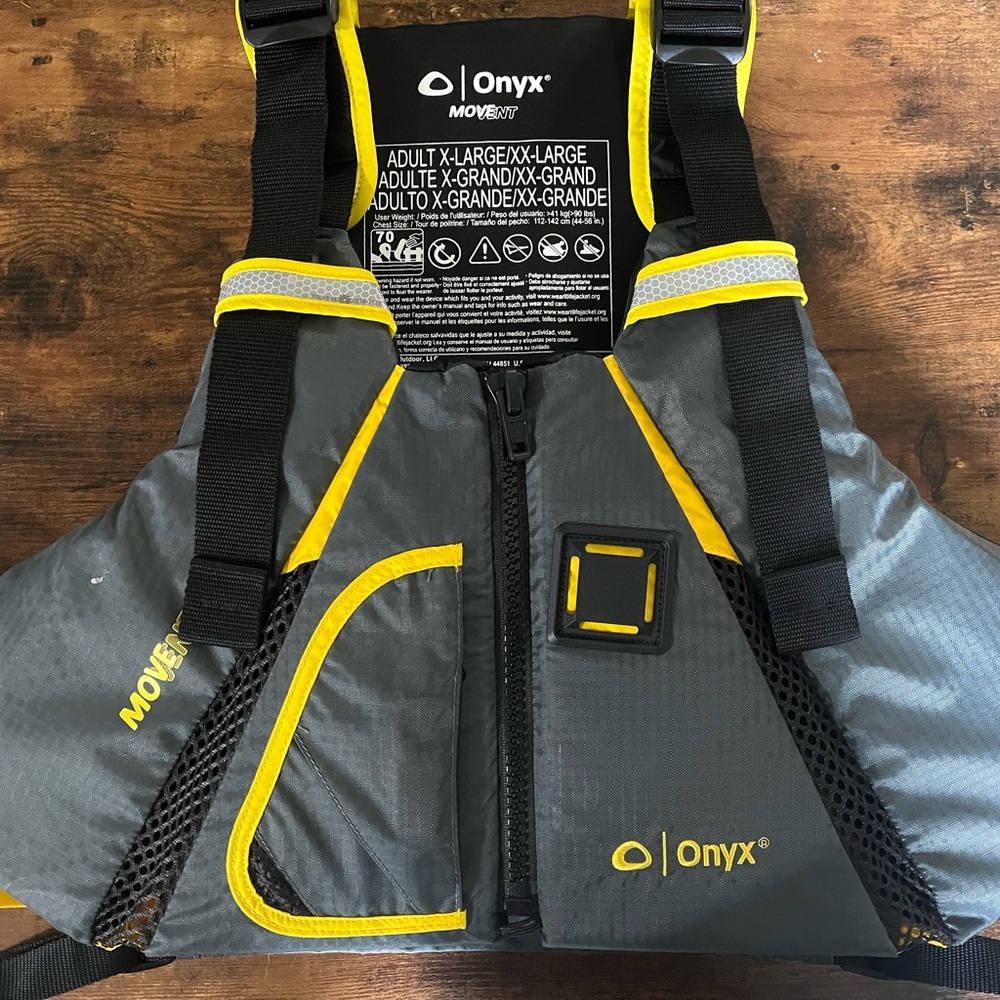 Onyx Black and Yellow Life Vest